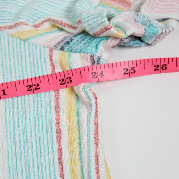 Above & Beyond 3X Pastel Stripe Lattice Sleeve Top - Picture 7 of 8